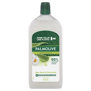 Palmolive Naturals Liquid Hand Wash Soap Aloe Vera & Chamomile with Moisturising Milk Refill & Save Recyclable