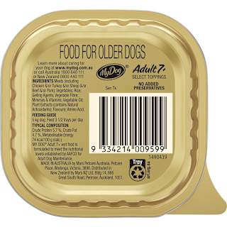 My Dog Adult 7+ Wet Dog Food Turkey & Rice with Vegetables