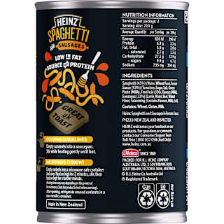 Heinz Spaghetti & Sausages & Tomato Sauce