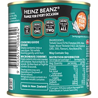 Heinz Baked Beans Salt Reduced Ring Top