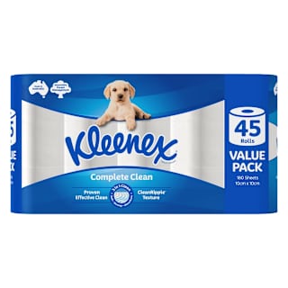 Kleenex Complete Clean Toilet Tissue Value Pack 45 Pack