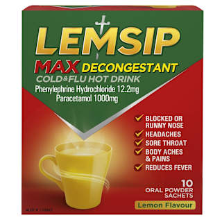 Lemsip Max Cold & Flu Decongestant Hot Drink Lemon