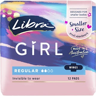 Libra Girl Pads Regular with Wings