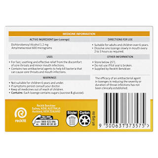 Strepsils Double Antibacterial Soothing Throat Lozenge Honey And Lemon