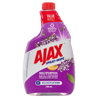 Ajax Spray n' Wipe MultiPurpose Antibacterial Disinfectant Household Cleaner Lavender & Citrus Refill Value Pack