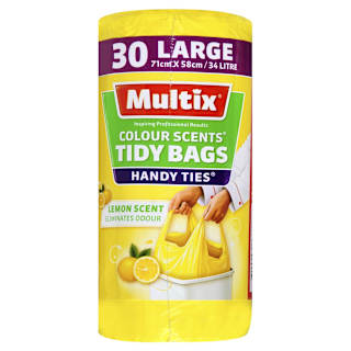 Multix Colour Scents Handy Ties Tidy Bags Large Lemon Scent