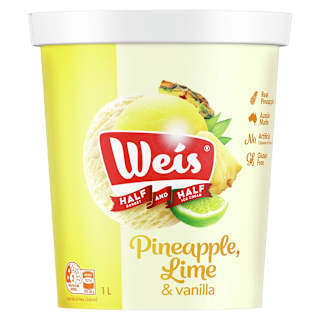 Weis Ice Cream Half & Half Pine Lime & Vanilla