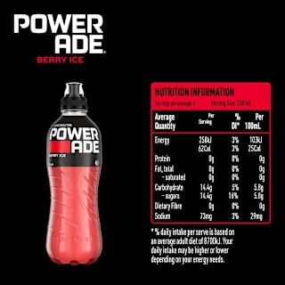 Powerade Isotonic Berry Ice Sports Drink Sipper Cap