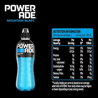 Powerade Isotonic Mountain Blast Sports Drink Sipper Cap
