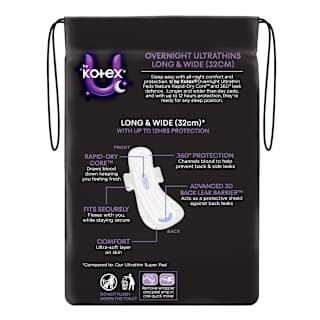 U By Kotex Overnight Ultrathins Regular