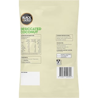 Black & Gold Desiccated Coconut