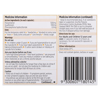 Codral Relief 6 Signs Cold & Flu Capsules
