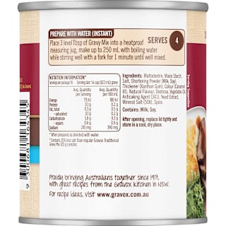 Gravox Reduced Salt Traditional Gravy Mix Tin