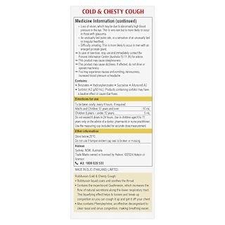 Robitussin Cold & Chesty Cough, Cough Liquid