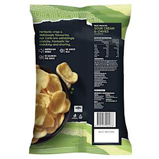 Fantastic Delites Curls Rice Snacks Sour Cream & Chives