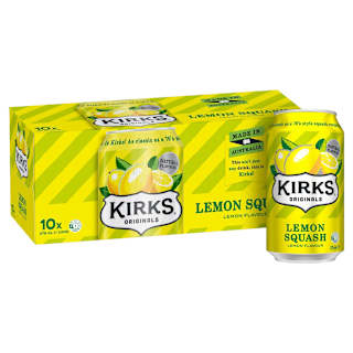 Kirks Lemon Squash Multipack Cans Soft Drink 
