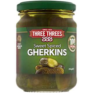 Three Threes Gherkins Sweet Spiced