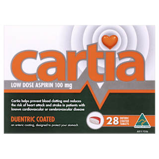 Cartia Tablets Low Dose Aspirin 100mG