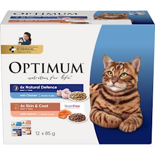 Optimum Cat Adult Natural Defences & Skin & Coat Chunks In Jelly