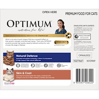 Optimum Cat Adult Natural Defences & Skin & Coat Chunks In Jelly