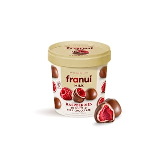 Franui Frozen Raspberries Covered In White & Milk Chocolate