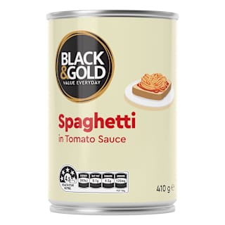 Black & Gold Spaghetti In Tomato Sauce