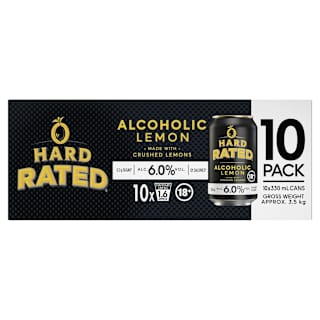 Hard Rated Alcoholic Lemon 6% Can 330mL