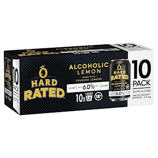 Hard Rated Alcoholic Lemon 6% Can 330mL