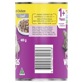 Whiskas Adult Wet Cat Food Chicken Loaf