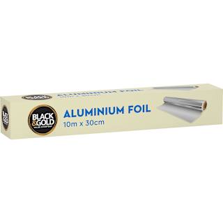 Black & Gold Aluminum Foil 10m