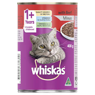 Whiskas 1+ Years Wet Cat Food Beef Mince