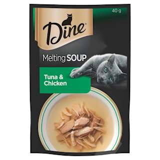 Dine Melting Soup Tuna & Chicken Wet Cat Food Treat