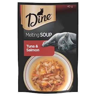 Dine Melting Soup Tuna & Salmon Wet Cat Food Treat