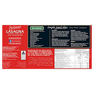San Remo Instant Lasagna