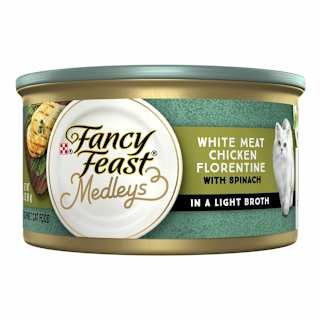 Fancy Feast Adult Medleys White Meat Chicken Florentine With Garden Greens In A Delicate Sauce Wet Cat Food