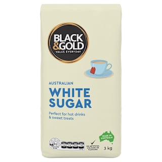 Black & Gold White Sugar