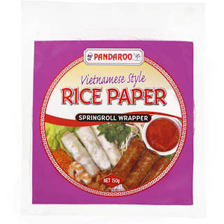 Pandaroo Ingredients Rice Paper Spring Roll