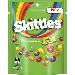 Skittles Sours Lollies Large Bag