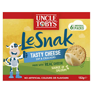 Uncle Tobys Le Snak Tasty Cheese Dip & Crackers