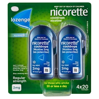 Nicorette Quit Smoking Regular Strength Icy Mint Lozenges 2 Mg