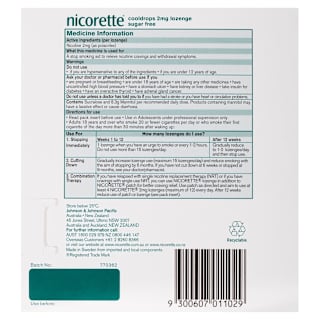 Nicorette Quit Smoking Regular Strength Icy Mint Lozenges 2 Mg