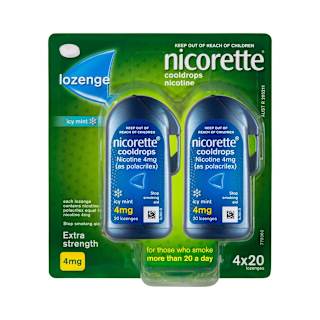 Nicorette Quit Smoking Extra Strength Icy Mint Lozenges 4 Mg