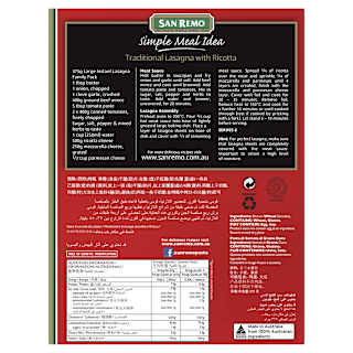 San Remo Large Instant Lasagna Family Pack