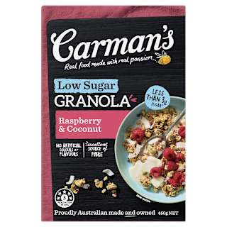 Carman's Low Sugar Granola Raspberry & Coconut