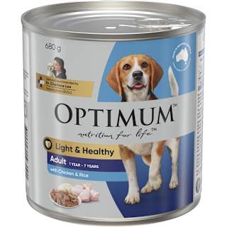 Optimum Light & Healthy With Chicken & Rice Wet Dog Food