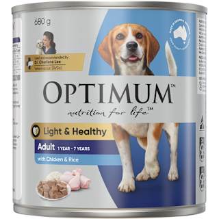 Optimum Light & Healthy With Chicken & Rice Wet Dog Food