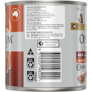 Optimum Wet Dog Food Beef & Rice