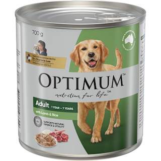 Optimum Adult Wet Dog Food with Lamb & Rice Can