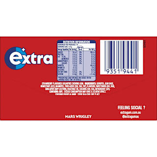 Wrigley's Extra Strawberry Chewing Gum Sugar Free
