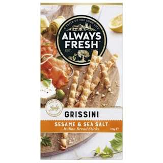 Always Fresh Grissini Crispbread Sesame And Sea Salt